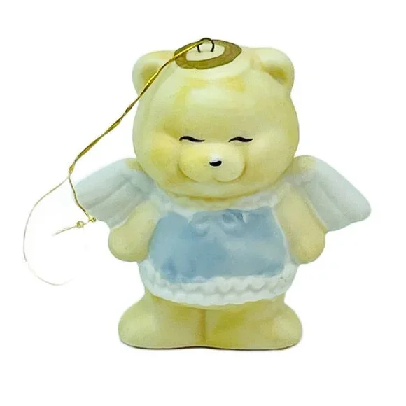 VTG Christmas Around The World Ornament Angel Bear Hand Painted Porcelain Taiwan - Picture 2 of 14